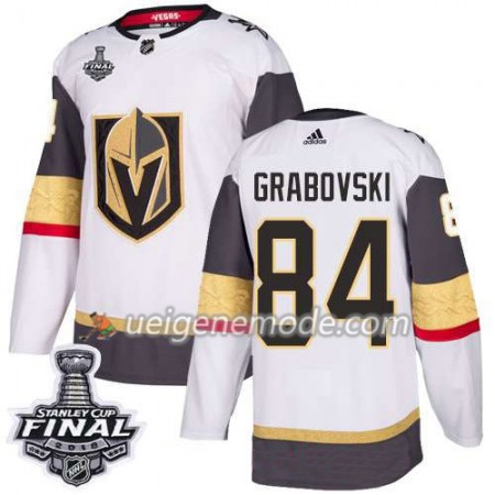 Herren Eishockey Vegas Golden Knights Trikot Mikhail Grabovski 84 2018 Stanley Cup Final Patch Adidas Weiß Authentic